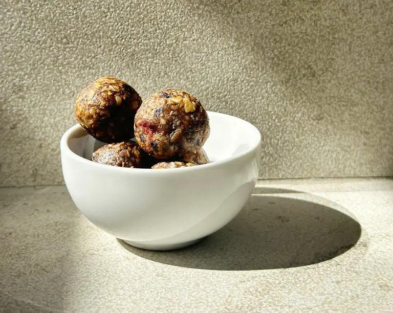 Close-up of ForElle granola bites designed to fight postnatal depletion